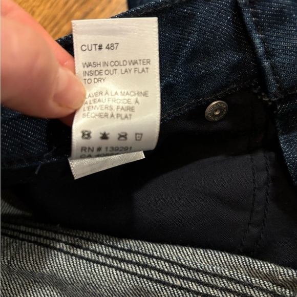 BLDWN | Two-Tone Vintage Straight Leg Crop Cotton Enigma Jeans Sz 24 - Picture 8 of 11